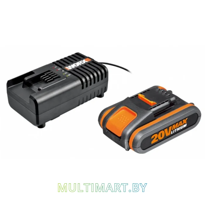 Аккумулятор с зарядным устройством Worx WA3880+WA3551.1 (20В/2.0 Ah + 14.4-20В)